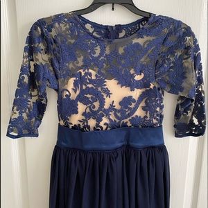 maxi navy blue dress